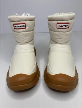 Hunter Women's Size 10 White Willow/Gum Intrepid Insulated Short Snow Boots P99